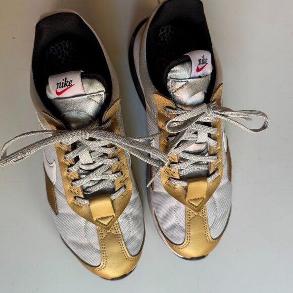 Women's Gold and Gray Athletic Shoes - Picture 10 of 11